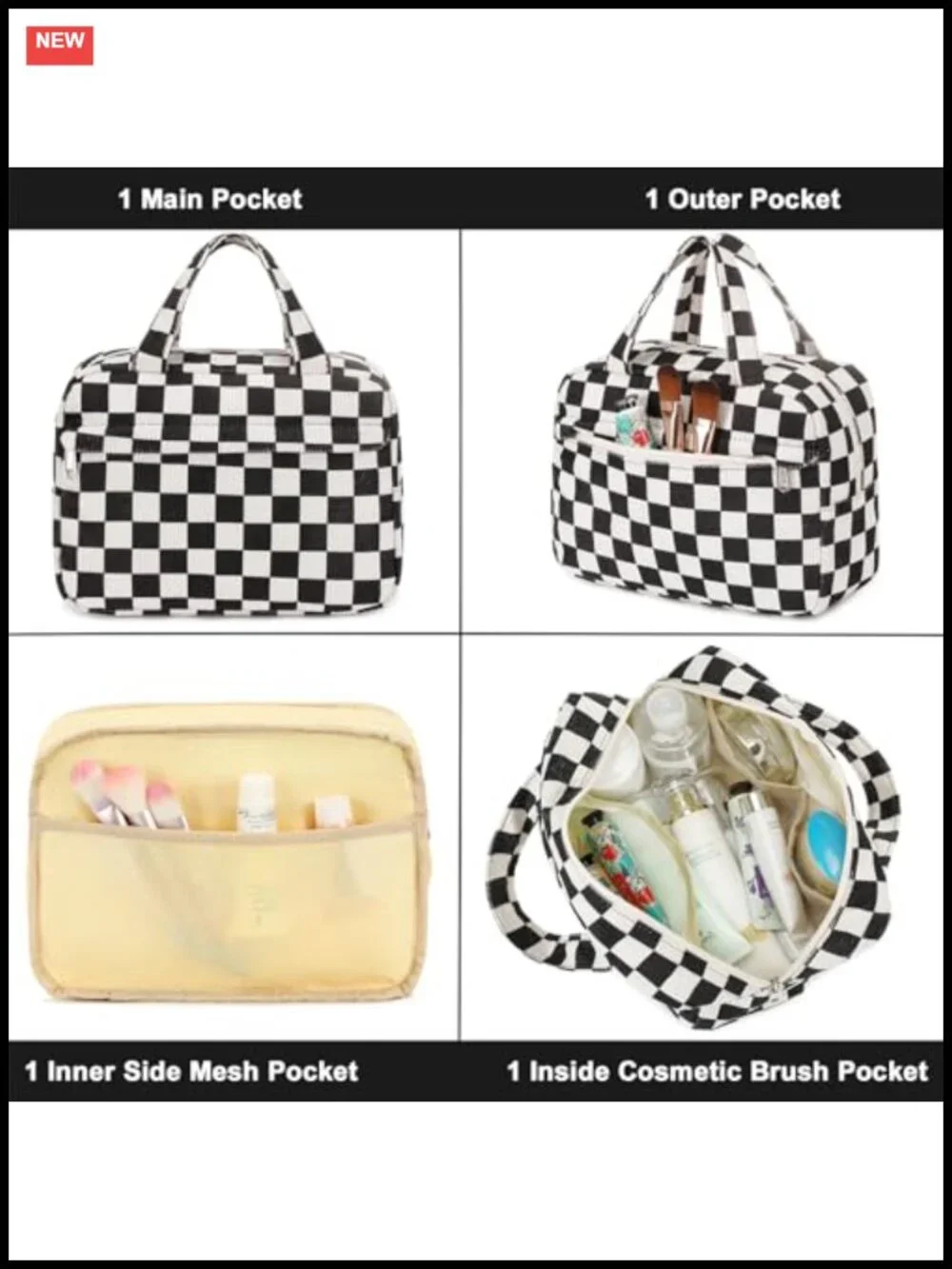 Waterproof Makeup Bag Travel Toiletry Organizer Cosmetic Pouch Large Capacity